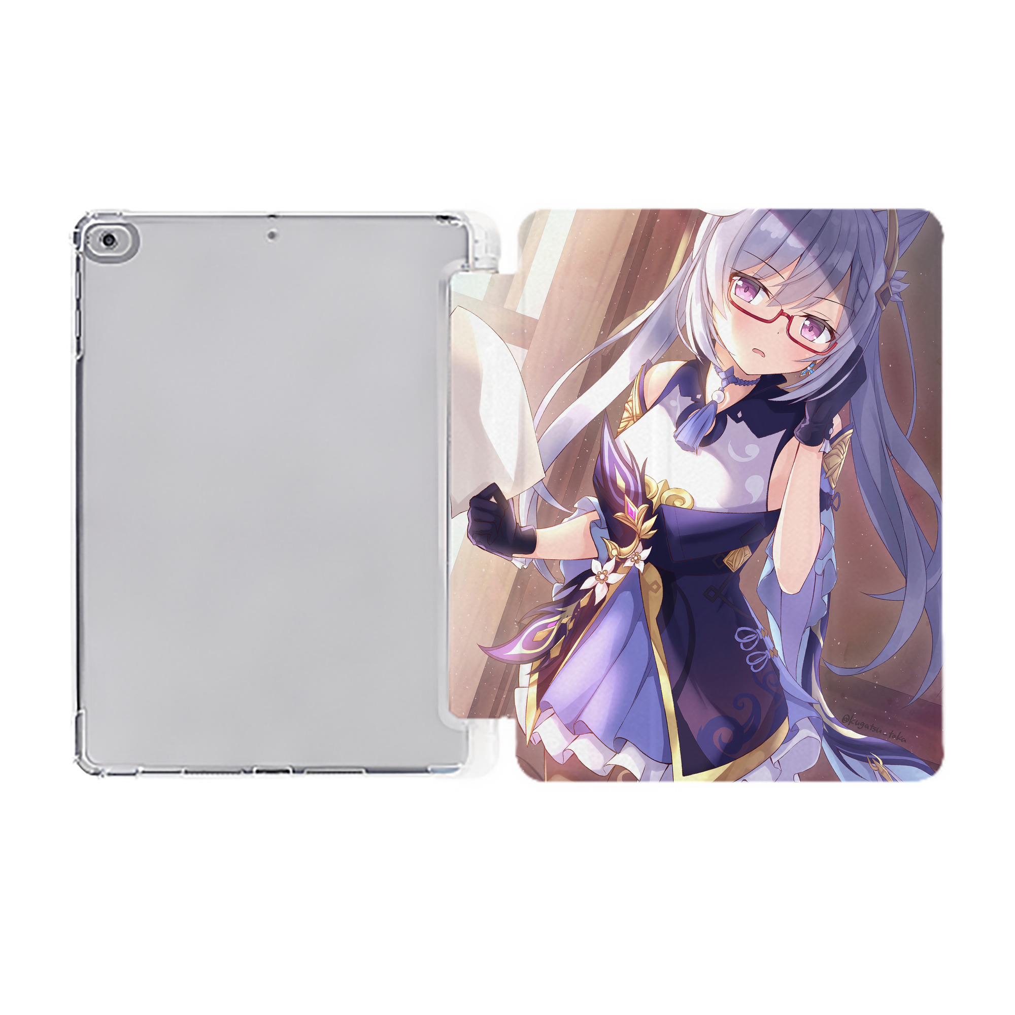 げんし神 genshin IPad ケース ペン収納付き 三つ折りスタンド PUレザー×シリコン 対応機種9.5/10.5/10.9インチ